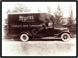 International Trucks Collectible Metal Sign: Myer's Furniture - Mechanicsburg, Pennsylvania - Image 1