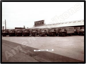 International Trucks Collectible Metal Sign: 1954 Chicago Burlington Truck Lines Terminal