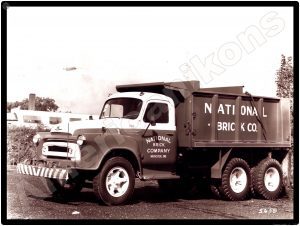 International Trucks Collectible Metal Sign: National Brick Co. of Munster, Indiana