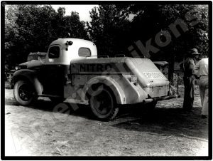 International Trucks Collectible Metal Sign: Explosives Truck in Mt. Vernon, Indiana - 1947 - Image 1