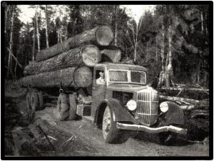 International Trucks Collectible Metal Sign: IH Log Hauler