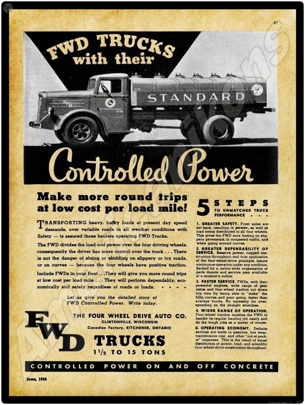 1936 fwd trucks
