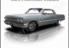 1963 Chevrolet Impala Collectible Metal Sign: Pristine Restoration!