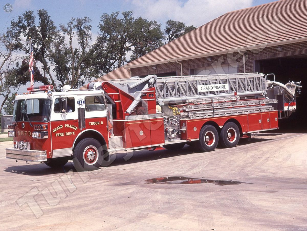 Grand Prairie, Texas Fire Department Fire Truck Collectible Metal Sign
