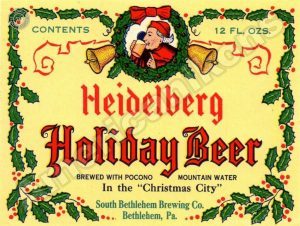 Heidelberg Holiday Bock Beer Collectible Metal Sign: Bethlehem, Pennsylvania