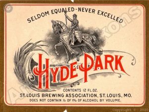 Hyde Park Beverage Collectible Metal Sign: St. Louis, Missouri