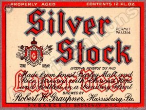 Silver Stock Beer Collectible Metal Sign: Harrisburg, Pennsylvania - Image 1