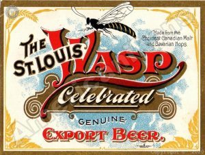 The St. Louis Wasp Export Beer Collectible Metal Sign