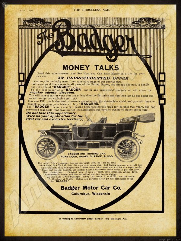 1911 Badger Motor Cars 1