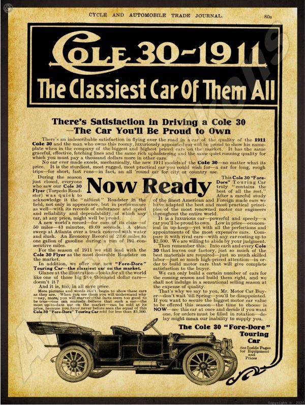 1911 Cole Automobiles 1