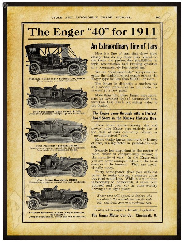 1911 Enger Automobiles 1