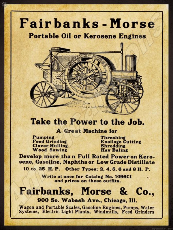 1912 Fairbanks Morse Engines