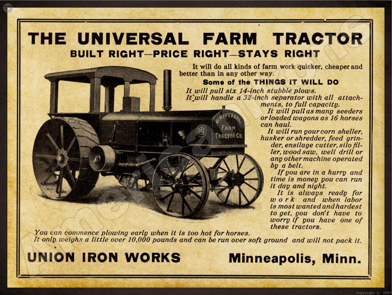 1912 Union Farm Tractor