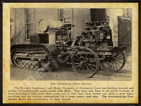 1912 Caterpillar Wheel Tractor