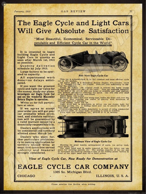 1915 Eagle Cycle Car Co. 2