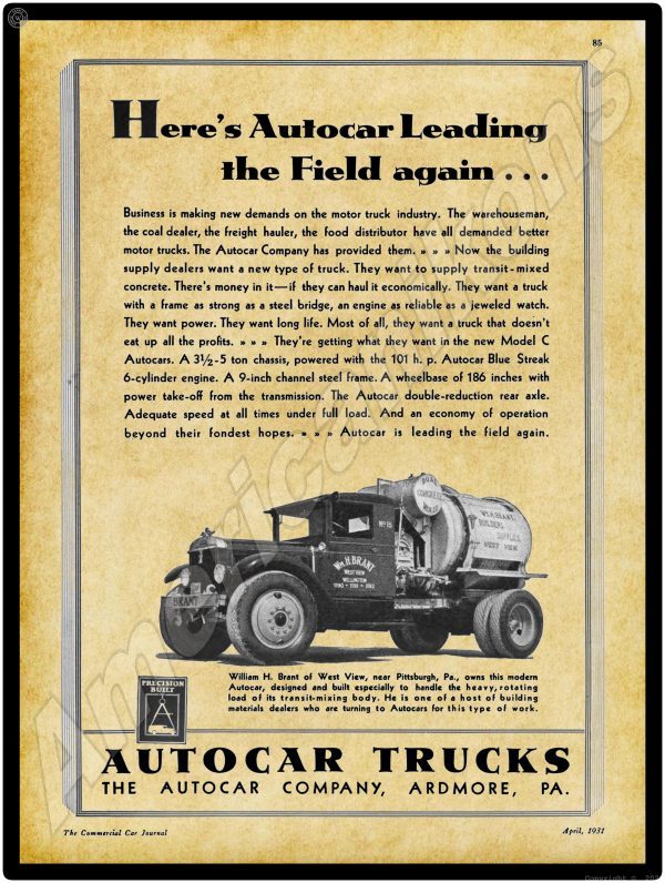 1931 Autocar trucks 1