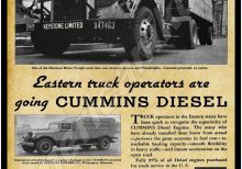 1935 Cummins Diesel Engines Collectible Metal Sign: Keystone Limited - Harrison Motor Freight