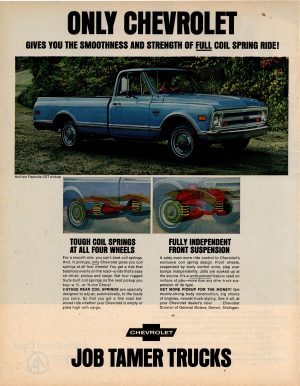 1968 Chevrolet Fleetside Pickup Truck Collectible Print Advertisement