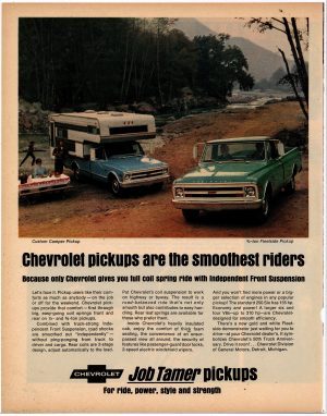 1968 Chevrolet Fleetside Pickup Truck Collectible Advertisement, Print Ad