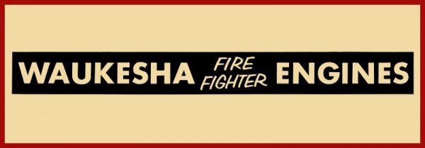 waukesha fire fighter engines marquee red