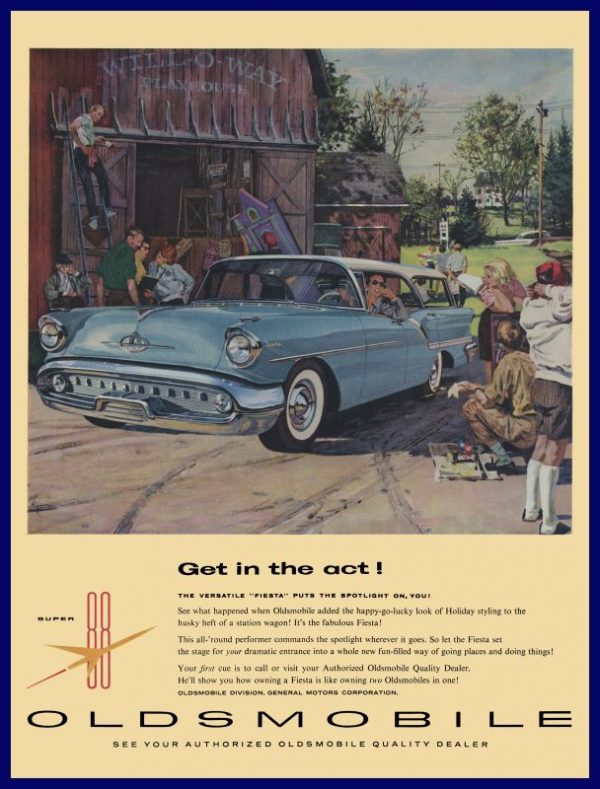 echo 1957 oldsmobile 1 blue