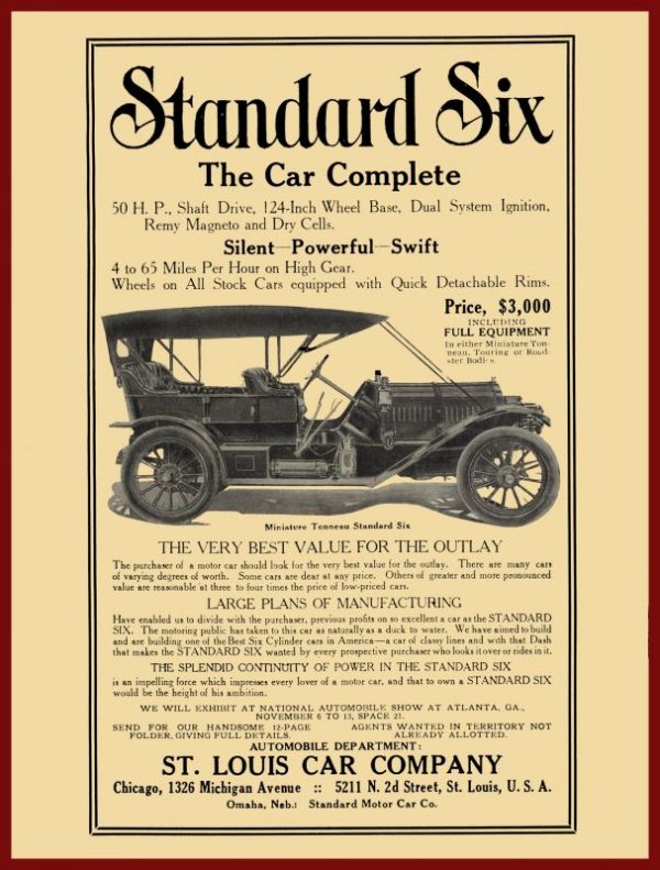 zulu 1910 st. louis car red