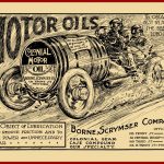 echo 1905 colonial motor oil sign red