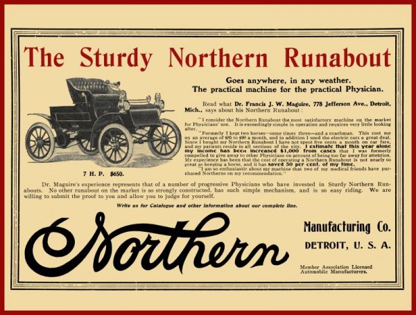 echo 1906 northern runabout sign red