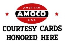 AMOCO Gasoline Credit Card  Collectible Metal Sign: XL Size - 18 x 24"