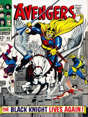 The Avengers #49 Comic Book Collectible Metal Sign: The Black Knight - XL Size - 18 x 24"