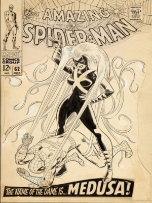 The Amazing Spider Man 62 Comic Book Collectible Metal Sign: Medusa of the Inhumans - Large Size