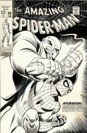 The Amazing Spider Man 69 Comic Book Collectible Metal Sign: Kingpin of Crime - Large Size