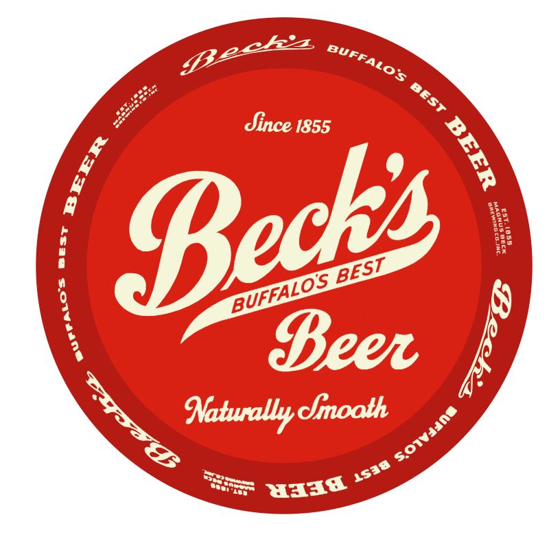 becks beer red round
