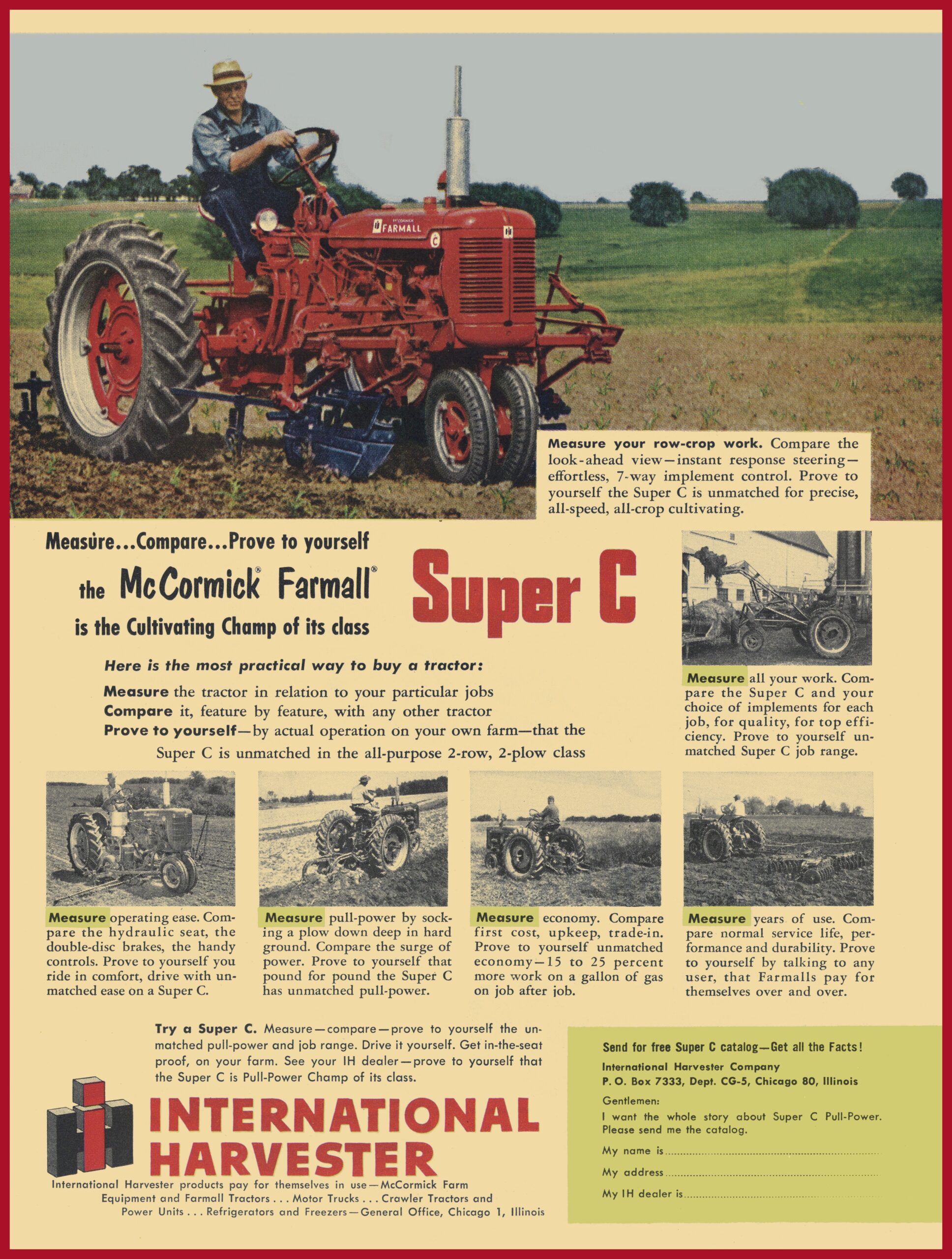 sierra 1953 ih super c red
