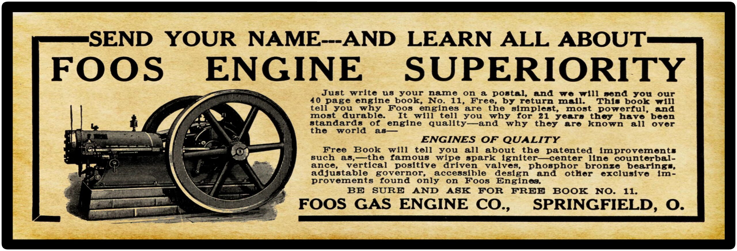 1910 Foos Engines Long