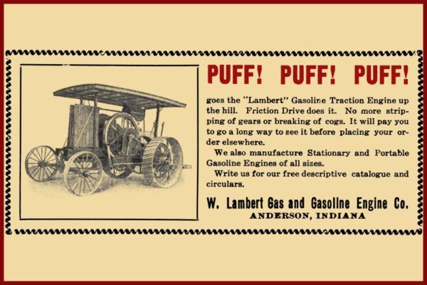 golf 1905 lambert traction engine red