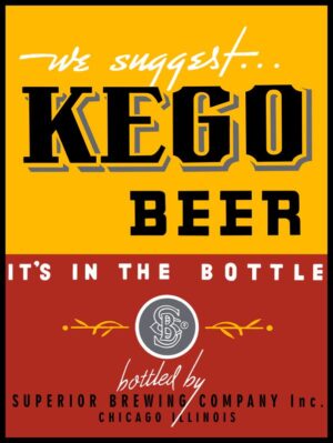Kego Beer Collectible NEW Metal Beer Sign: XL Size - 18 x 24" Steel - Chicago, Illinois - Image 1