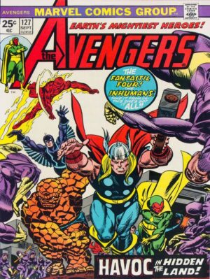 The Avengers #127 Comic Book Collectible Metal Sign: Havoc in the Hidden Land – Large Size - Image 1