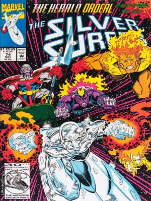 Silver Surfer 74 Comic Book Collectible Metal Sign: Heralds of Galactus – Large Size