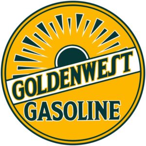 Goldenwest Gasoline Collectible NEW Steel Sign: 28" Diameter & Made in USA - Image 1