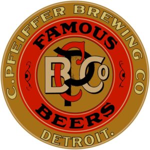 Pfeiffer Beer of Detroit, Michigan Collectible NEW Steel Sign: 28" Diameter & Made in USA