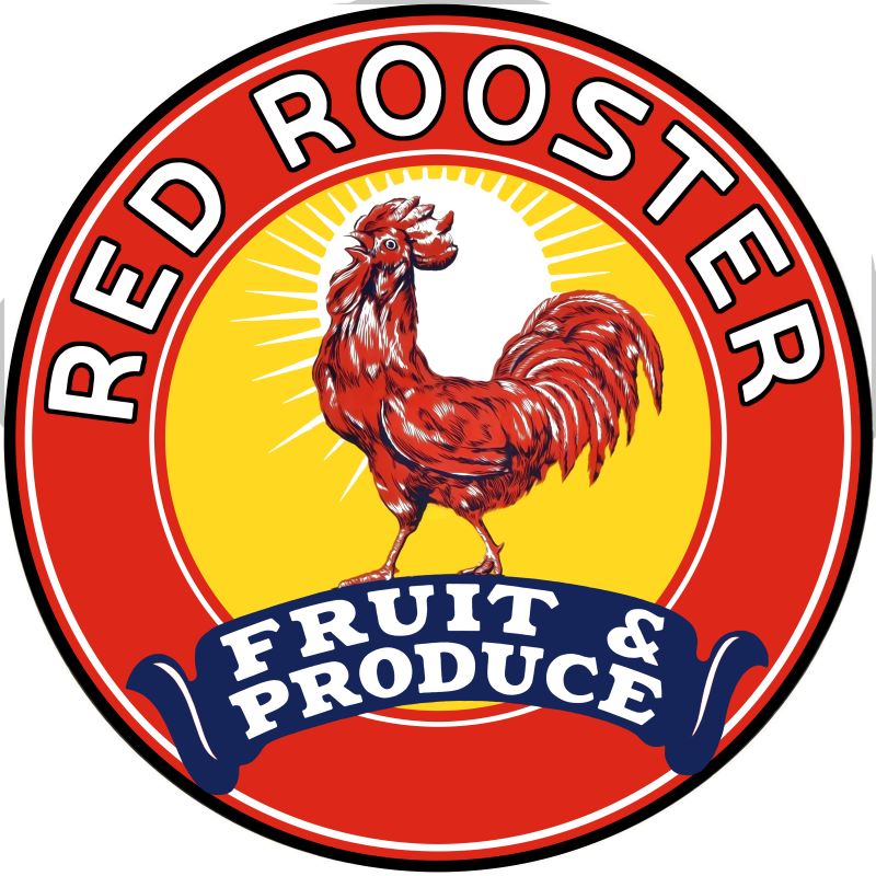 red rooster round