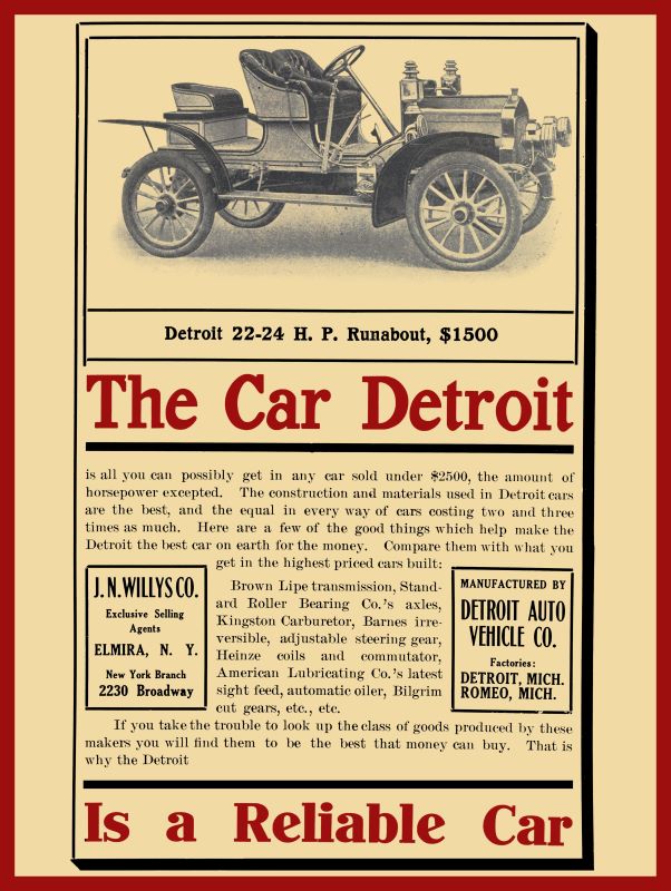 p4 1907 detroit auto vehicle
