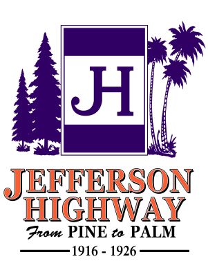 Jefferson Highway Pine to Palm Collectible NEW Metal Sign: 9x12" Made in USA