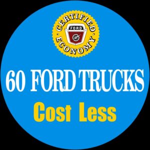 1960 Ford Trucks Cost Less Collectible NEW Steel Sign: 28" Diameter Round Free Shipping Made in USA