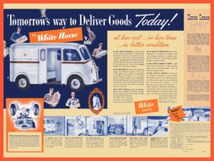 1939 White Trucks of Cleveland White Horse Delivery Van Collectible NEW Metal Sign: 12x16" Free Shipping - Image 1