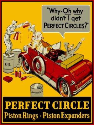 Perfect Circle Piston Rings Collectible NEW Metal Sign: 12x16" Free Shipping - Image 1